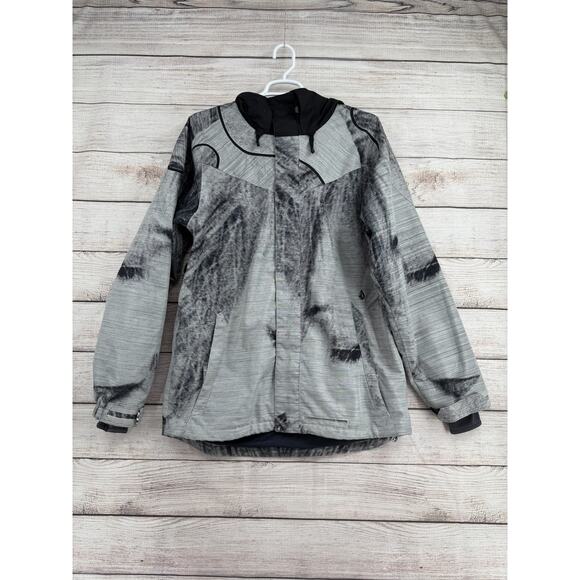 Volcom Nimbus 15,000mm Graphite Snowboard Jacket Mens Large Gray Black - Picture 1 of 16
